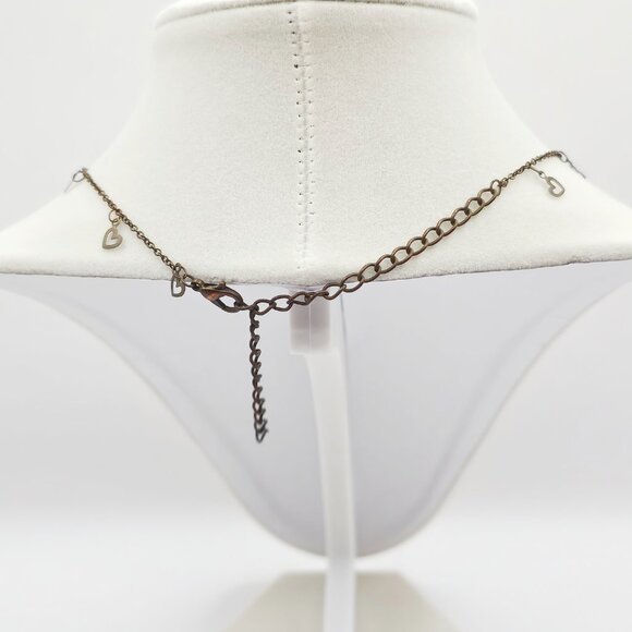 Bronze Colored Heart Choker - Picture 3 of 3